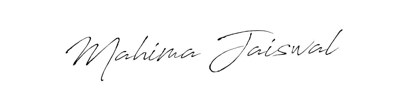 How to make Mahima Jaiswal name signature. Use Antro_Vectra style for creating short signs online. This is the latest handwritten sign. Mahima Jaiswal signature style 6 images and pictures png