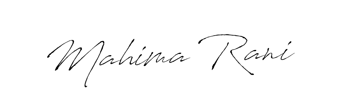 Antro_Vectra is a professional signature style that is perfect for those who want to add a touch of class to their signature. It is also a great choice for those who want to make their signature more unique. Get Mahima Rani name to fancy signature for free. Mahima Rani signature style 6 images and pictures png