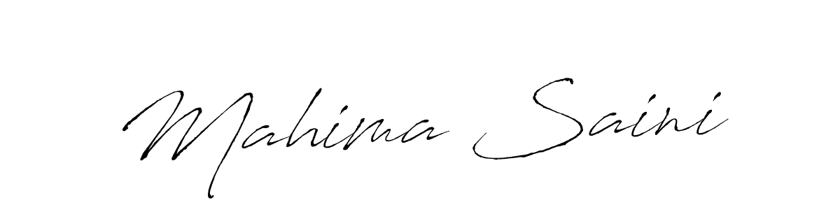 How to make Mahima Saini signature? Antro_Vectra is a professional autograph style. Create handwritten signature for Mahima Saini name. Mahima Saini signature style 6 images and pictures png