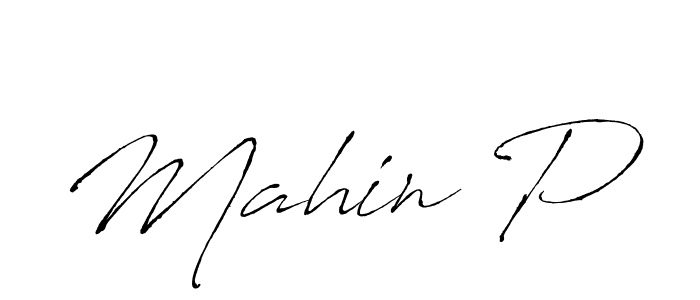 How to make Mahin P name signature. Use Antro_Vectra style for creating short signs online. This is the latest handwritten sign. Mahin P signature style 6 images and pictures png