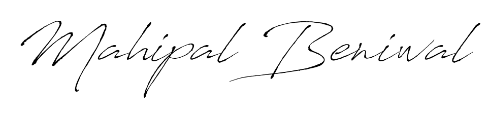 You can use this online signature creator to create a handwritten signature for the name Mahipal Beniwal. This is the best online autograph maker. Mahipal Beniwal signature style 6 images and pictures png