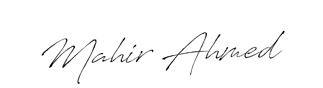 Similarly Antro_Vectra is the best handwritten signature design. Signature creator online .You can use it as an online autograph creator for name Mahir Ahmed. Mahir Ahmed signature style 6 images and pictures png