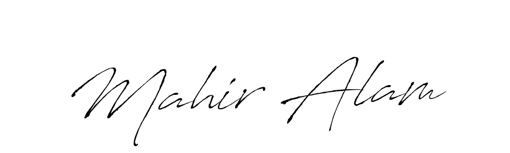 How to make Mahir Alam signature? Antro_Vectra is a professional autograph style. Create handwritten signature for Mahir Alam name. Mahir Alam signature style 6 images and pictures png