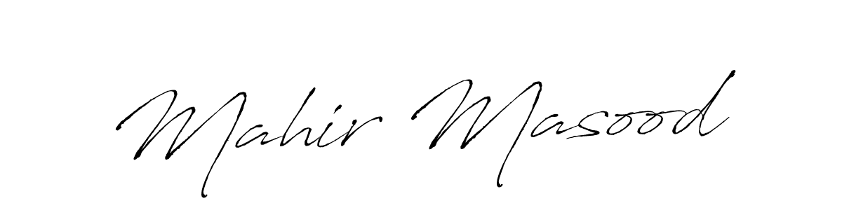 How to make Mahir Masood name signature. Use Antro_Vectra style for creating short signs online. This is the latest handwritten sign. Mahir Masood signature style 6 images and pictures png