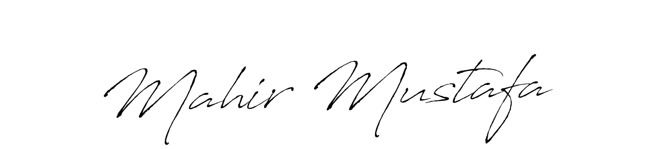 Create a beautiful signature design for name Mahir Mustafa. With this signature (Antro_Vectra) fonts, you can make a handwritten signature for free. Mahir Mustafa signature style 6 images and pictures png