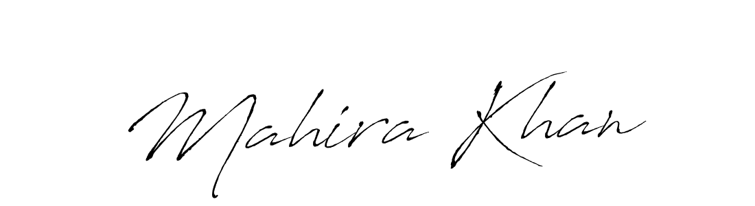 Make a beautiful signature design for name Mahira Khan. With this signature (Antro_Vectra) style, you can create a handwritten signature for free. Mahira Khan signature style 6 images and pictures png