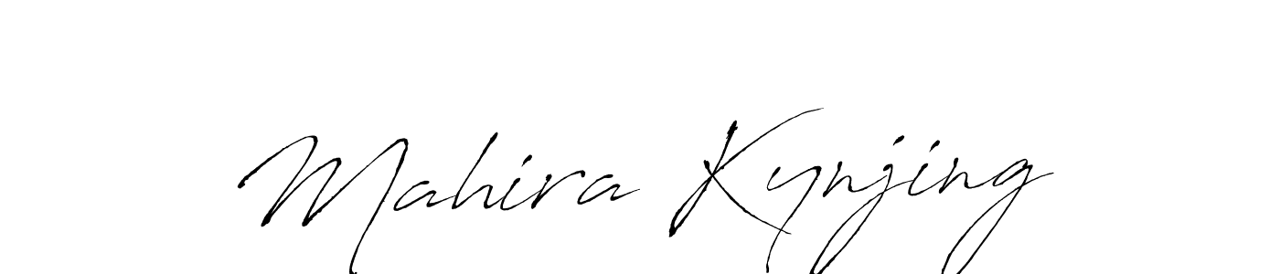 How to make Mahira Kynjing name signature. Use Antro_Vectra style for creating short signs online. This is the latest handwritten sign. Mahira Kynjing signature style 6 images and pictures png