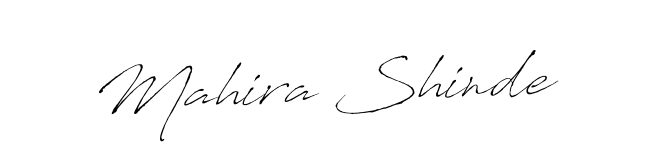 Make a beautiful signature design for name Mahira Shinde. With this signature (Antro_Vectra) style, you can create a handwritten signature for free. Mahira Shinde signature style 6 images and pictures png