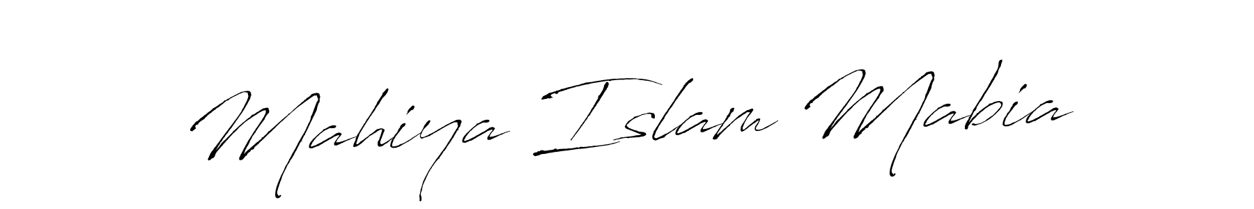 How to make Mahiya Islam Mabia name signature. Use Antro_Vectra style for creating short signs online. This is the latest handwritten sign. Mahiya Islam Mabia signature style 6 images and pictures png