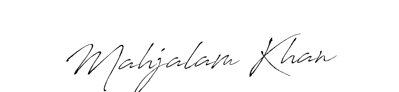 Mahjalam Khan stylish signature style. Best Handwritten Sign (Antro_Vectra) for my name. Handwritten Signature Collection Ideas for my name Mahjalam Khan. Mahjalam Khan signature style 6 images and pictures png