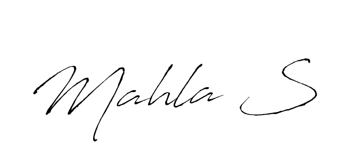 Make a beautiful signature design for name Mahla S. With this signature (Antro_Vectra) style, you can create a handwritten signature for free. Mahla S signature style 6 images and pictures png