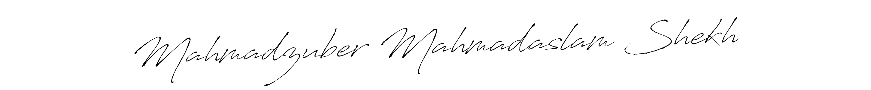 How to make Mahmadzuber Mahmadaslam Shekh name signature. Use Antro_Vectra style for creating short signs online. This is the latest handwritten sign. Mahmadzuber Mahmadaslam Shekh signature style 6 images and pictures png
