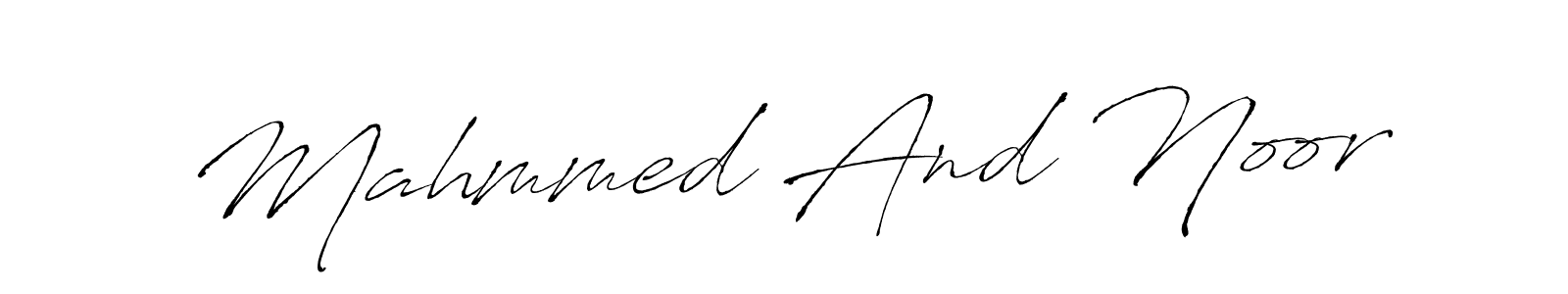 Make a beautiful signature design for name Mahmmed And Noor. With this signature (Antro_Vectra) style, you can create a handwritten signature for free. Mahmmed And Noor signature style 6 images and pictures png