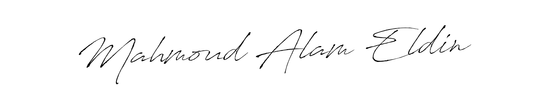 Make a beautiful signature design for name Mahmoud Alam Eldin. With this signature (Antro_Vectra) style, you can create a handwritten signature for free. Mahmoud Alam Eldin signature style 6 images and pictures png