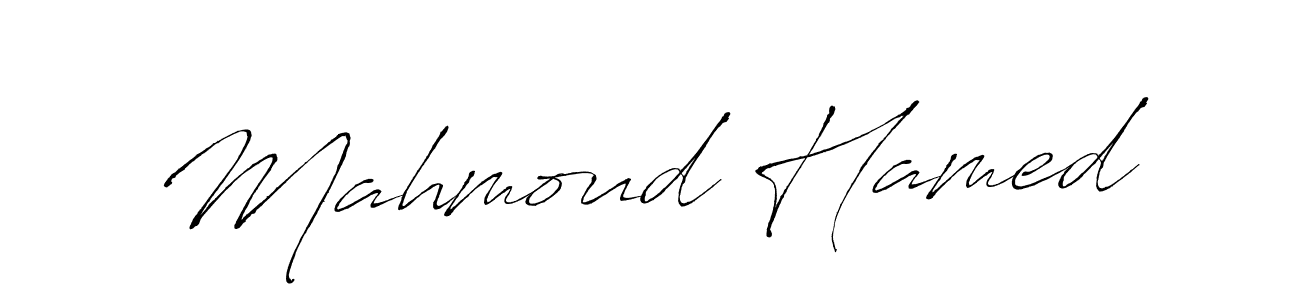 Create a beautiful signature design for name Mahmoud Hamed. With this signature (Antro_Vectra) fonts, you can make a handwritten signature for free. Mahmoud Hamed signature style 6 images and pictures png