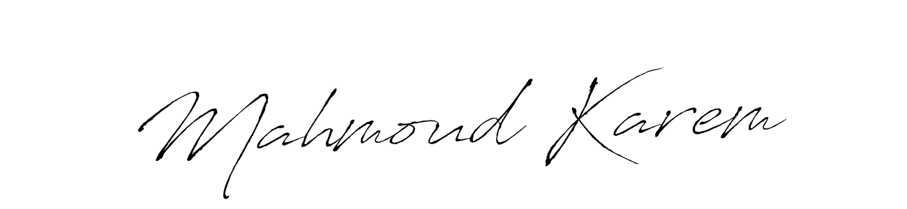 Use a signature maker to create a handwritten signature online. With this signature software, you can design (Antro_Vectra) your own signature for name Mahmoud Karem. Mahmoud Karem signature style 6 images and pictures png