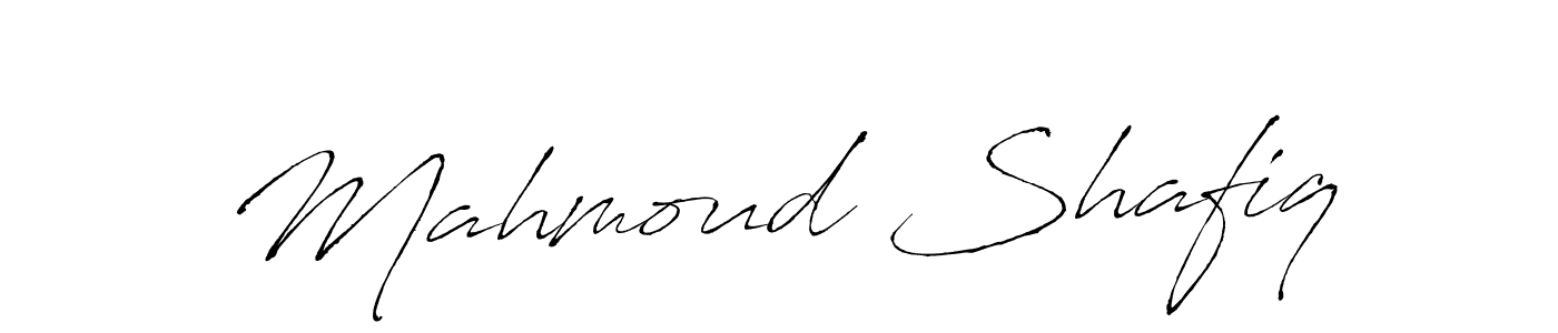 Create a beautiful signature design for name Mahmoud Shafiq. With this signature (Antro_Vectra) fonts, you can make a handwritten signature for free. Mahmoud Shafiq signature style 6 images and pictures png