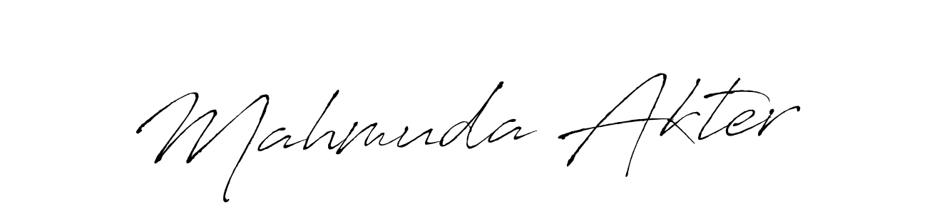 How to make Mahmuda Akter name signature. Use Antro_Vectra style for creating short signs online. This is the latest handwritten sign. Mahmuda Akter signature style 6 images and pictures png