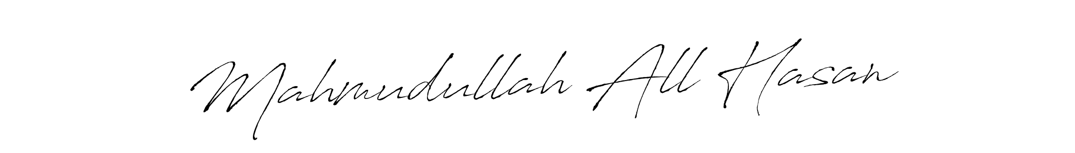 How to make Mahmudullah All Hasan name signature. Use Antro_Vectra style for creating short signs online. This is the latest handwritten sign. Mahmudullah All Hasan signature style 6 images and pictures png