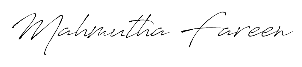 Master the art of signing with Mahmutha Fareen written in fluent Antro_Vectra script. A great template to practice and refine your handwriting. Mahmutha Fareen signature style 6 images and pictures png