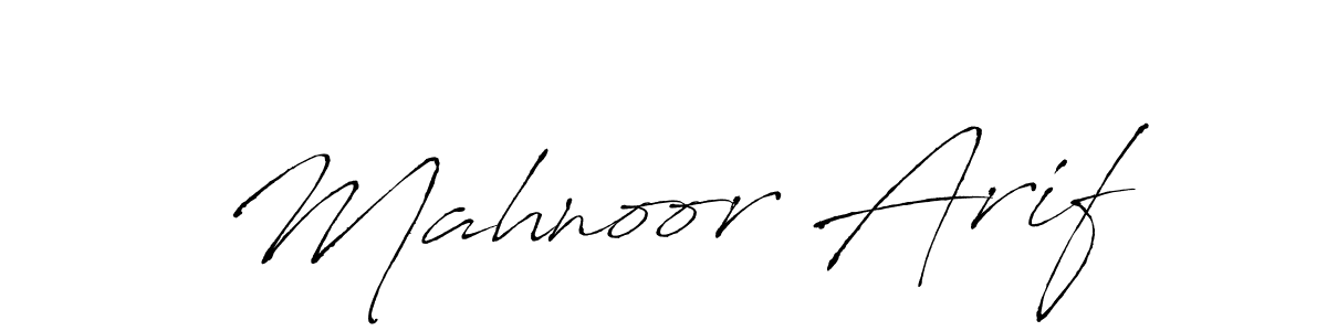 Also we have Mahnoor Arif name is the best signature style. Create professional handwritten signature collection using Antro_Vectra autograph style. Mahnoor Arif signature style 6 images and pictures png