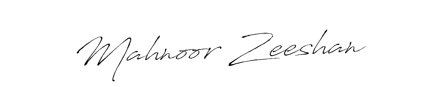 How to make Mahnoor Zeeshan signature? Antro_Vectra is a professional autograph style. Create handwritten signature for Mahnoor Zeeshan name. Mahnoor Zeeshan signature style 6 images and pictures png