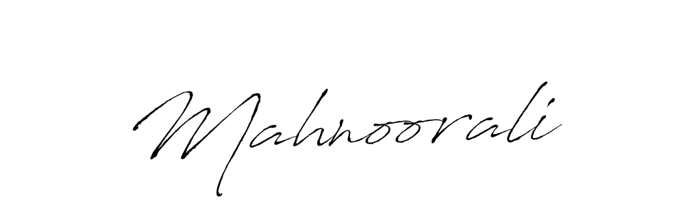 Make a beautiful signature design for name Mahnoorali. With this signature (Antro_Vectra) style, you can create a handwritten signature for free. Mahnoorali signature style 6 images and pictures png