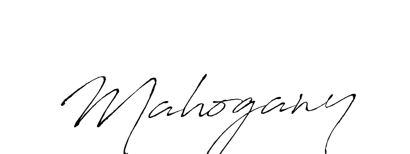 Use a signature maker to create a handwritten signature online. With this signature software, you can design (Antro_Vectra) your own signature for name Mahogany. Mahogany signature style 6 images and pictures png
