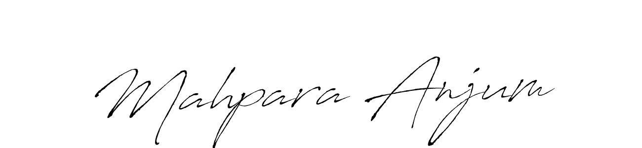 The best way (Antro_Vectra) to make a short signature is to pick only two or three words in your name. The name Mahpara Anjum include a total of six letters. For converting this name. Mahpara Anjum signature style 6 images and pictures png