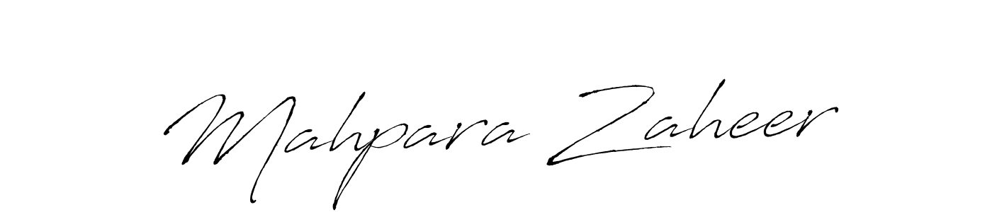 How to make Mahpara Zaheer signature? Antro_Vectra is a professional autograph style. Create handwritten signature for Mahpara Zaheer name. Mahpara Zaheer signature style 6 images and pictures png