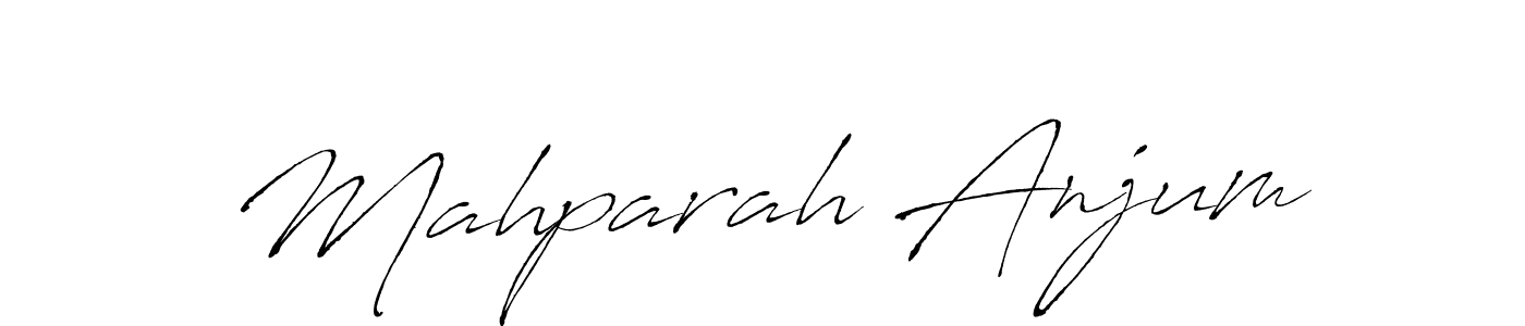 The best way (Antro_Vectra) to make a short signature is to pick only two or three words in your name. The name Mahparah Anjum include a total of six letters. For converting this name. Mahparah Anjum signature style 6 images and pictures png
