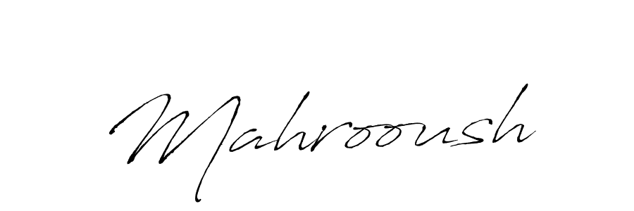 Antro_Vectra is a professional signature style that is perfect for those who want to add a touch of class to their signature. It is also a great choice for those who want to make their signature more unique. Get Mahrooush name to fancy signature for free. Mahrooush signature style 6 images and pictures png