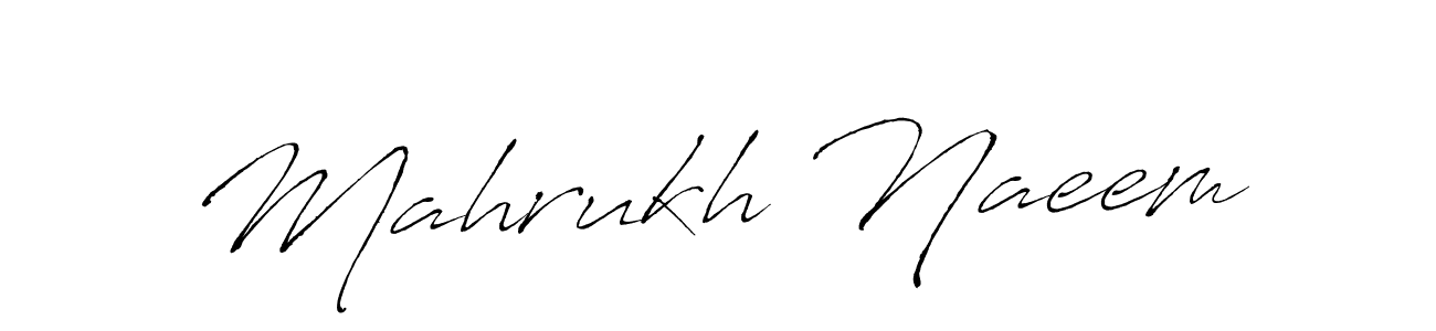 Design your own signature with our free online signature maker. With this signature software, you can create a handwritten (Antro_Vectra) signature for name Mahrukh Naeem. Mahrukh Naeem signature style 6 images and pictures png