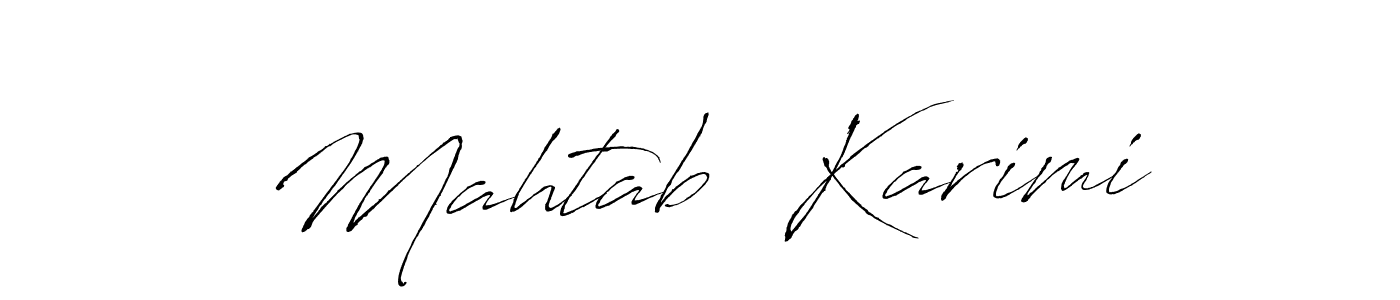 Mahtab  Karimi stylish signature style. Best Handwritten Sign (Antro_Vectra) for my name. Handwritten Signature Collection Ideas for my name Mahtab  Karimi. Mahtab  Karimi signature style 6 images and pictures png