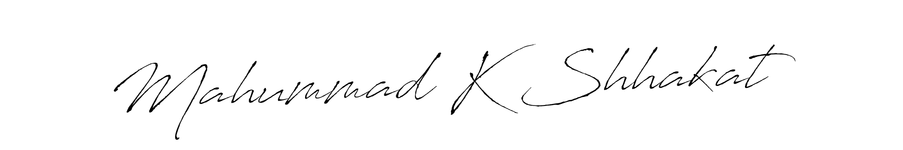 Make a beautiful signature design for name Mahummad K Shhakat. With this signature (Antro_Vectra) style, you can create a handwritten signature for free. Mahummad K Shhakat signature style 6 images and pictures png