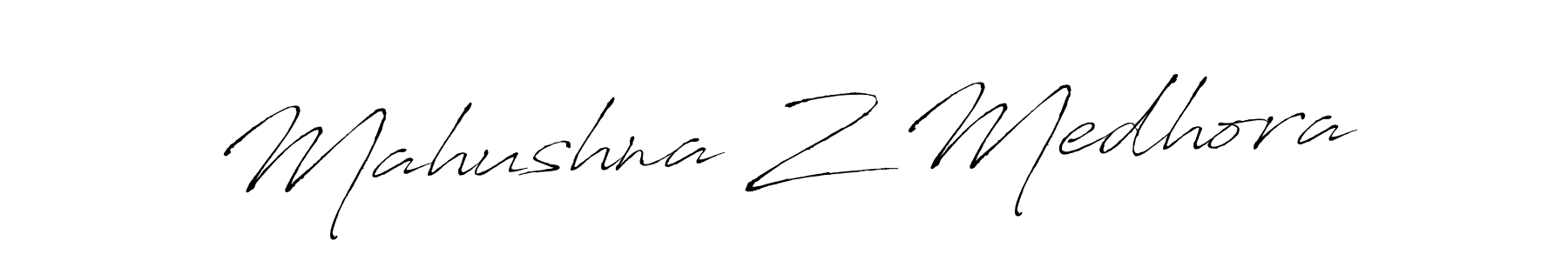You should practise on your own different ways (Antro_Vectra) to write your name (Mahushna Z Medhora) in signature. don't let someone else do it for you. Mahushna Z Medhora signature style 6 images and pictures png