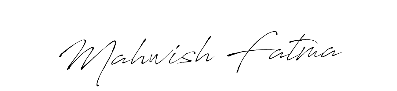 How to make Mahwish Fatma name signature. Use Antro_Vectra style for creating short signs online. This is the latest handwritten sign. Mahwish Fatma signature style 6 images and pictures png