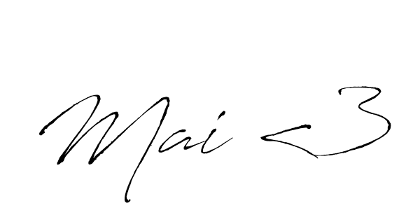 Also we have Mai <3 name is the best signature style. Create professional handwritten signature collection using Antro_Vectra autograph style. Mai <3 signature style 6 images and pictures png