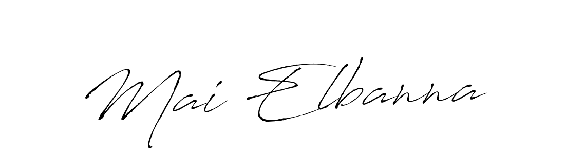 Make a beautiful signature design for name Mai Elbanna. With this signature (Antro_Vectra) style, you can create a handwritten signature for free. Mai Elbanna signature style 6 images and pictures png