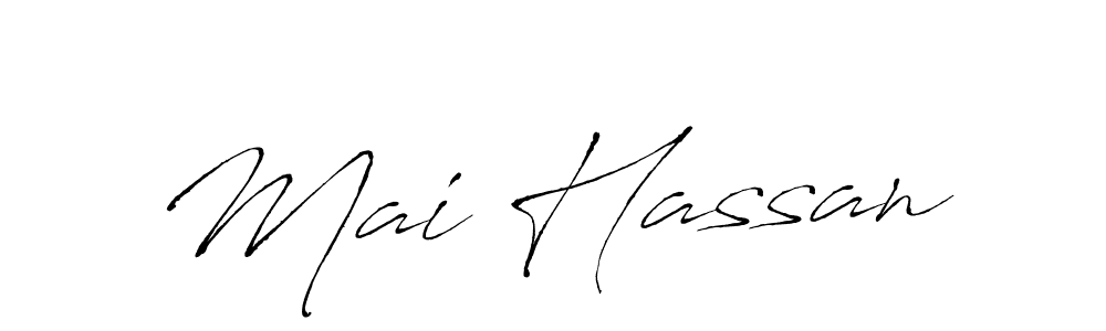 Design your own signature with our free online signature maker. With this signature software, you can create a handwritten (Antro_Vectra) signature for name Mai Hassan. Mai Hassan signature style 6 images and pictures png
