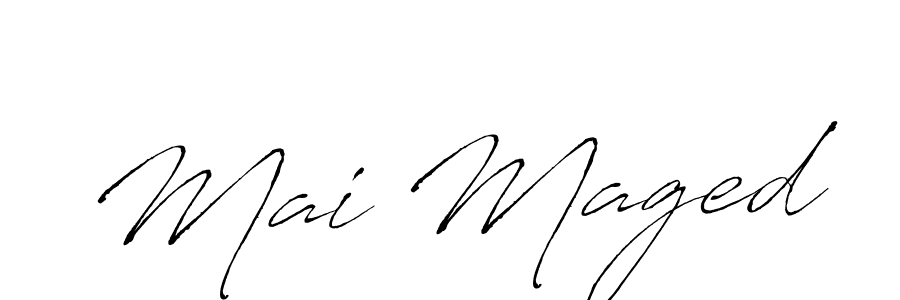 Also You can easily find your signature by using the search form. We will create Mai Maged name handwritten signature images for you free of cost using Antro_Vectra sign style. Mai Maged signature style 6 images and pictures png