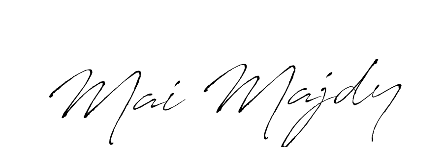 Create a beautiful signature design for name Mai Majdy. With this signature (Antro_Vectra) fonts, you can make a handwritten signature for free. Mai Majdy signature style 6 images and pictures png