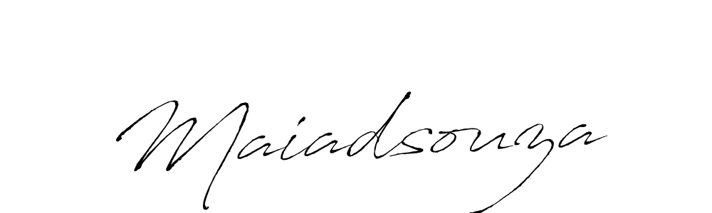 How to make Maiadsouza name signature. Use Antro_Vectra style for creating short signs online. This is the latest handwritten sign. Maiadsouza signature style 6 images and pictures png