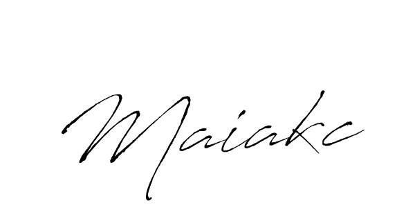 Make a beautiful signature design for name Maiakc. With this signature (Antro_Vectra) style, you can create a handwritten signature for free. Maiakc signature style 6 images and pictures png
