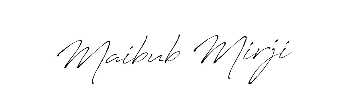 Make a beautiful signature design for name Maibub Mirji. With this signature (Antro_Vectra) style, you can create a handwritten signature for free. Maibub Mirji signature style 6 images and pictures png