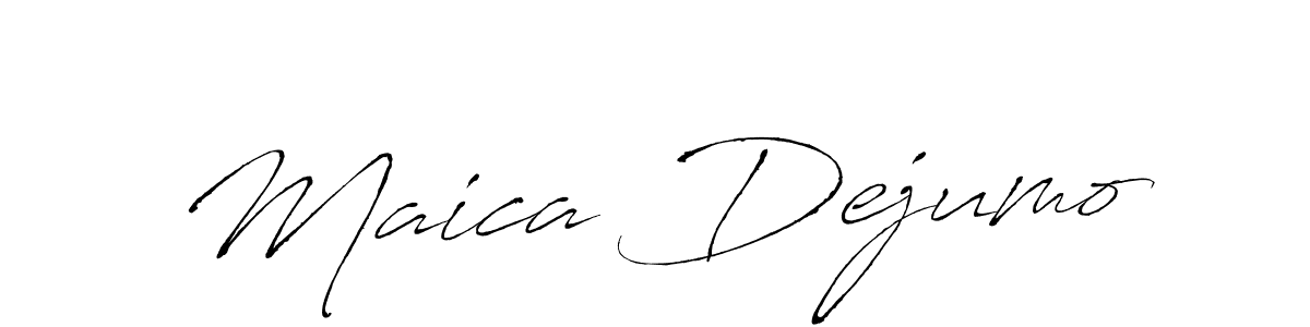 This is the best signature style for the Maica Dejumo name. Also you like these signature font (Antro_Vectra). Mix name signature. Maica Dejumo signature style 6 images and pictures png