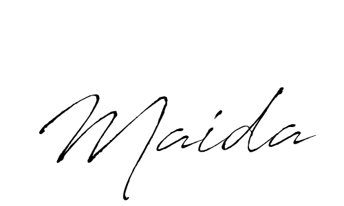 Design your own signature with our free online signature maker. With this signature software, you can create a handwritten (Antro_Vectra) signature for name Maida. Maida signature style 6 images and pictures png