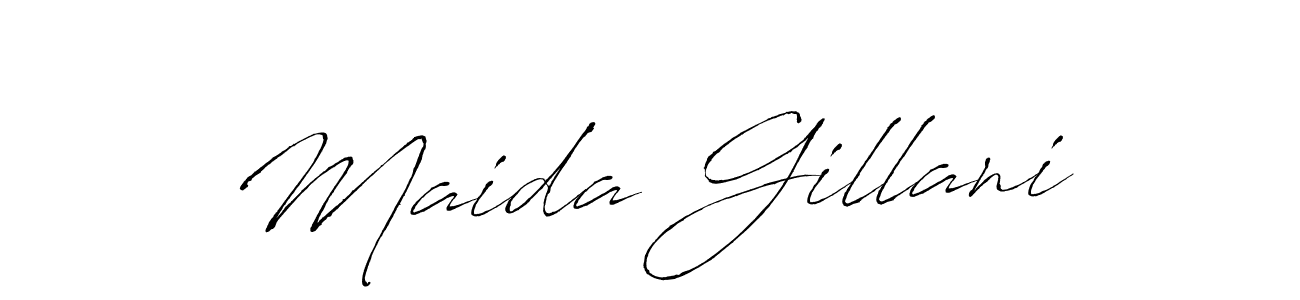 You can use this online signature creator to create a handwritten signature for the name Maida Gillani. This is the best online autograph maker. Maida Gillani signature style 6 images and pictures png