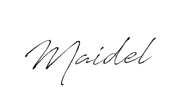 How to make Maidel name signature. Use Antro_Vectra style for creating short signs online. This is the latest handwritten sign. Maidel signature style 6 images and pictures png