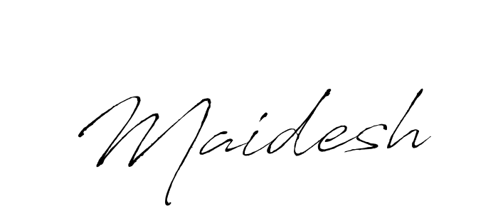 Use a signature maker to create a handwritten signature online. With this signature software, you can design (Antro_Vectra) your own signature for name Maidesh. Maidesh signature style 6 images and pictures png
